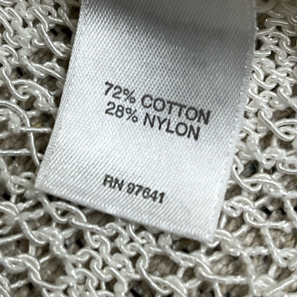 J. Jill Pure Jill Pointelle loose knit 3/4 sleeve split hem sweater - Picture 9 of 17